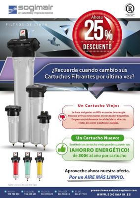 Oferta cambio cartuchos filtrantes Junio 2018