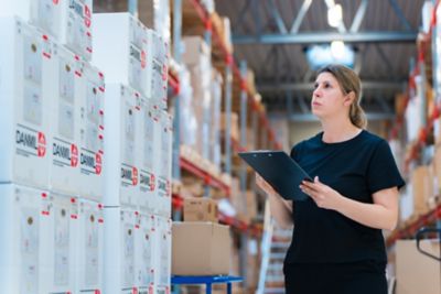 Order checking in the facility warehouse.