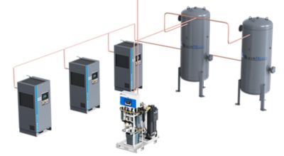 PMA Medical Air System three compressors and two vessels SF