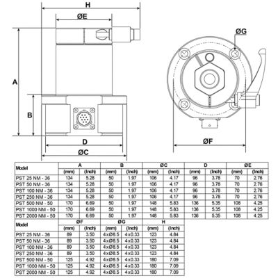 PST 25-2000Nm_Dimensions
