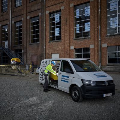 PTS service van, delivering a service kit