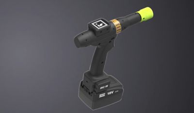 Passive tool tags on the tool as targets for sensors allow high-precision tool localization and ensure positioning at the correct tightening point.