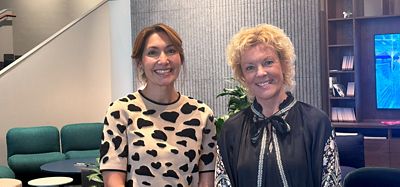 Podcast ep. 21 banner image with Cecilia Sandberg and Dorna Eriksson Shafiei 