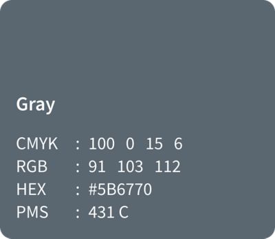 Primary gray with associated color codes