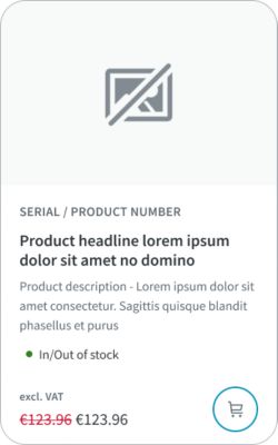 Template e-commerce product card