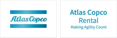 Product range logo with a gradient blue logo in a white box