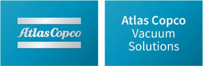 Product range logo with a gradient silver logo in a blue box