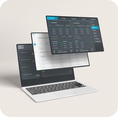A laptop showing Atlas Copco software
