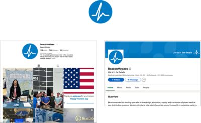 For all social media platforms, the shield is used as the profile image.