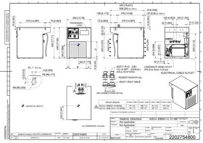 The general arrangement drawing for the R2 HTR refrigerated dryer 0025