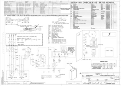 Electrical wiring diagram for the R4 DXR series of refrigerated dryers