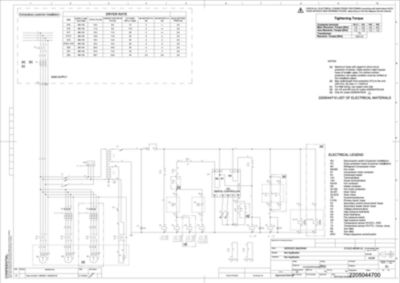 Electrical wiring diagram for the R4 DXR series of refrigerated dryers