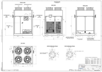 The ga drawing for the aircooled R6 VDR 2600-5050 models