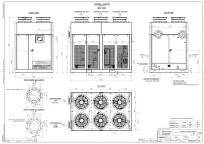 The ga drawing for the aircooled R6 VDR 6350-8450 models