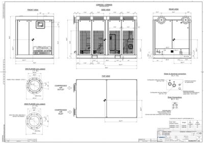 The ga drawing for the watercooled R6 VDR 6350-8450 models