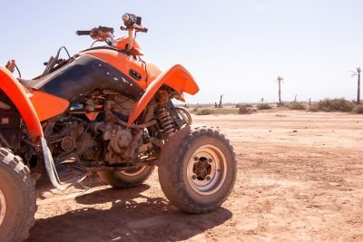 Dirt bike in desert