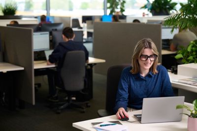 Rental Employee at desk