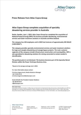 Layout of Press Release with heading and content between header and footer.