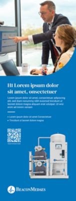 Roll-up in BeaconMedaes blue and curve shape