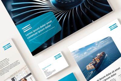 Printed items with Atlas Copco branding