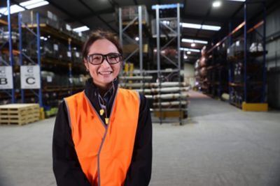 Women engineer smiling