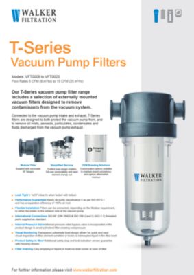 T-Series Vacuum Pump Filters