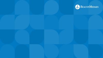 Teams background option 1 in BeaconMedaes blue and pattern