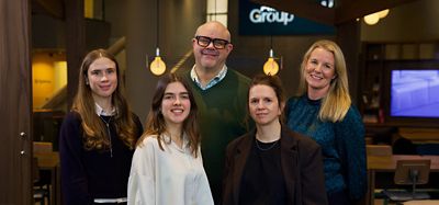 TechTalks podcast host Linda Ekwall with her guests Emma Mörlin, Dan Weaver, Emma Laps and Evi Bultinck .