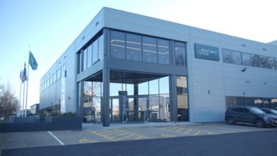 Image of the front of Technology House the headquarters for Atlas Copco Group in the UK