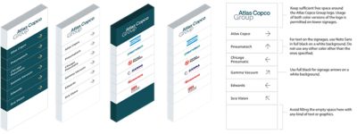 Detailed instructions of how to structure the exterior branding