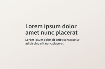 Template text in the Atlas Copco typeface with a beige background