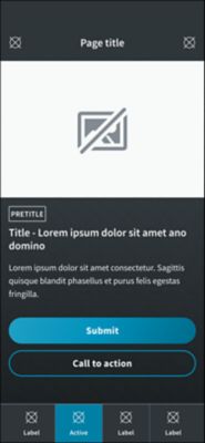 Template typography for a dark interface