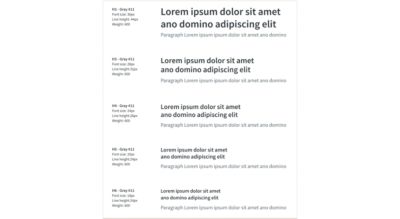 Multiple different font sizes