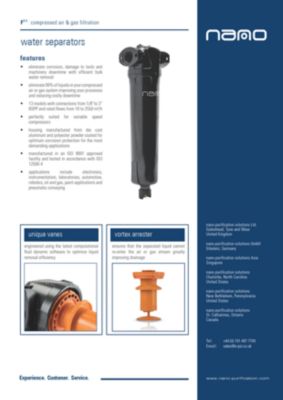 UK GF water separator brochure