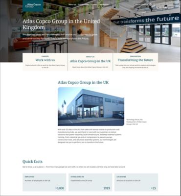 The local Group website homepage for UK