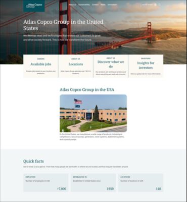 The local Group website homepage for US