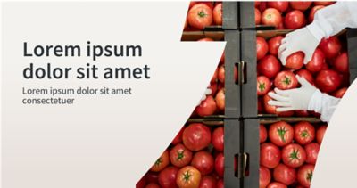 The logotype cutout applied to a social media post