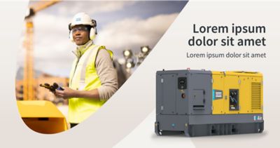 The logotype cutout applied to a social media post