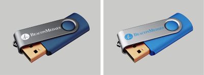 Branded items mockups: usb's