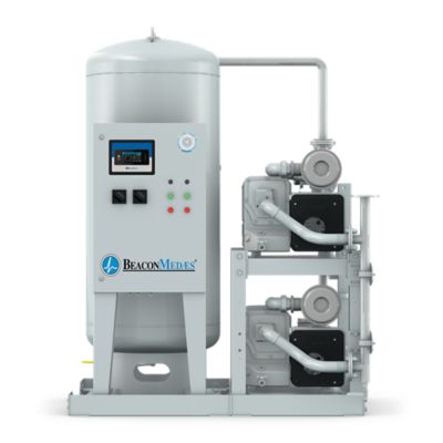 Oil-Lubricated Rotary Vane System Single Point Connection with MK5 Touch Controller front view