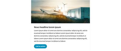 Vertical card with straight corners