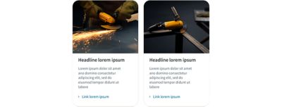 Two vertical cards with rounded corners