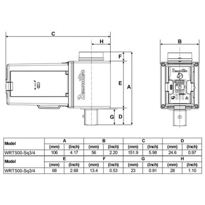 WRT500-Sq3_4_Dimensions