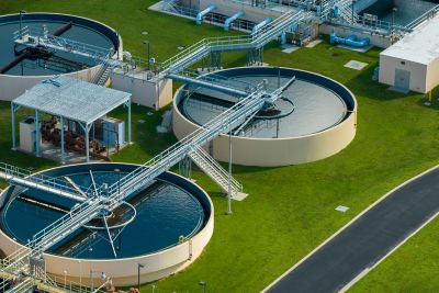 Image of water treatment in facility for industrial use