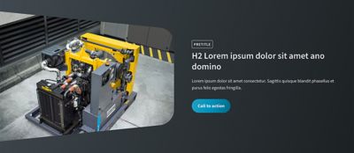 A web banner using a dark grey gradient background