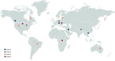 World map infographic example.