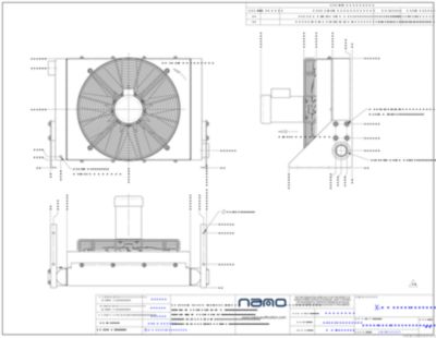 The ga drawing for the X-CC 1000 aftercooler