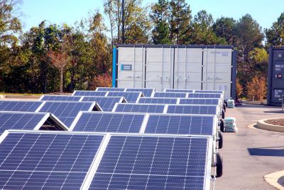 ZSC 100-400 Mobile Solar Container with rolled out solar panels