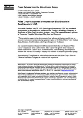 110531 -en- Atlas Copco acquires Tencarva