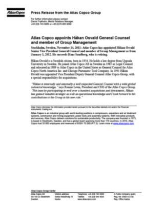 111114 -en- New SVP General Counsel appointed